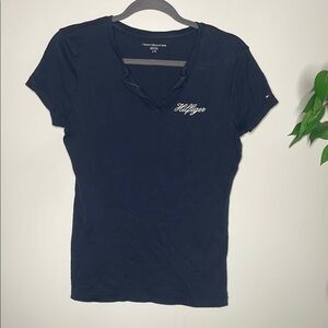 Tommy Hilfiger Blue Fitted Short Sleeve T-Shirt